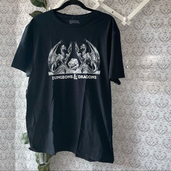 Dungeons and Dragons‎ Dice T-Shirt Mens large black graphic black short * - Picture 3 of 9